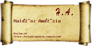 Halász Amázia névjegykártya